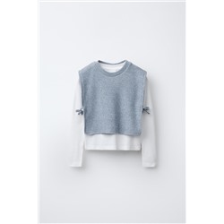 KNITTED VEST T-SHIRT