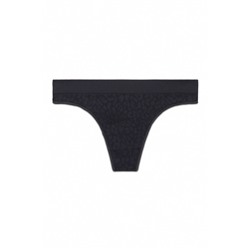 Tanga sin costuras animal print negro