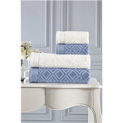 Özdilek Pastoral Best Set (hamam Takımı) Krem-lacivert EVTHTKÖZDL00102