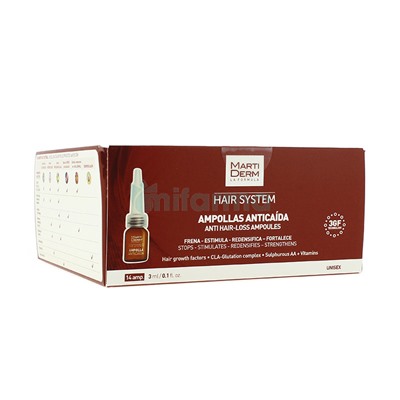 Hair System 3GF Ampollas Anticaida Martiderm 14ud