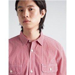 Vichy Short Sleeve Shirt, Men, Red