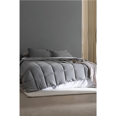 Meleni Tek Kişilik Comforter Set - Gri