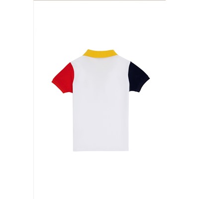 Erkek Çocuk Beyaz Polo Yaka Tişört