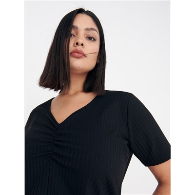 Bluse mit gesprenkelter Textur