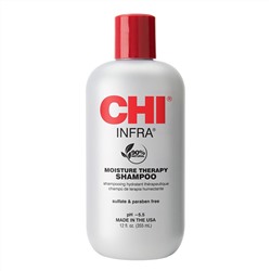 CHI Infra Shampoo, Gently Cleanses Scalp & Hair, Hydrating & Nourishing For All Hair Types, Designed for Heat Damaged Hair, Sulfate, Paraben, & Cruelty-Free, 12 Oz