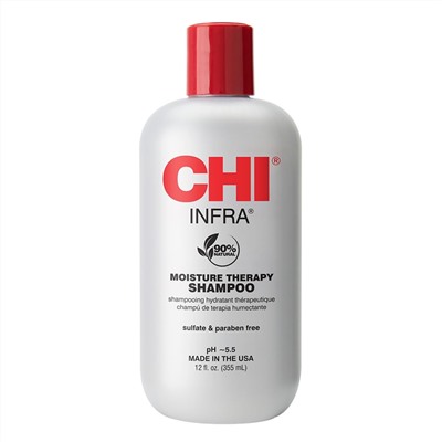CHI Infra Shampoo, Gently Cleanses Scalp & Hair, Hydrating & Nourishing For All Hair Types, Designed for Heat Damaged Hair, Sulfate, Paraben, & Cruelty-Free, 12 Oz