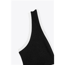 DRESS WITH CONTRAST TRIMS