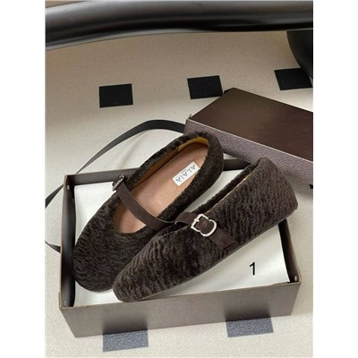 Женские меховые туфли в стиле Мэри Джейн  Alai*a