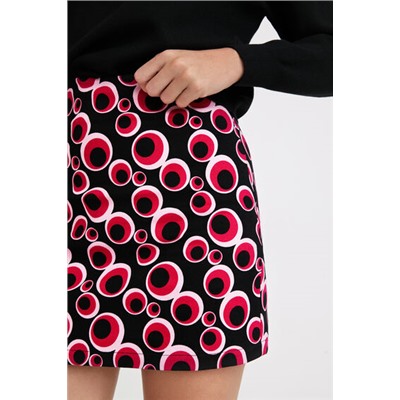 Minifalda slim círculos