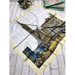 Платок женский с городским принтом (90*90 см.) арт. 243583
