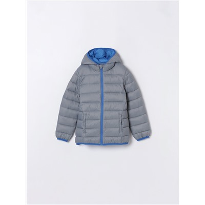 LIGHTWEIGHT HOODED PUFFER JACKET