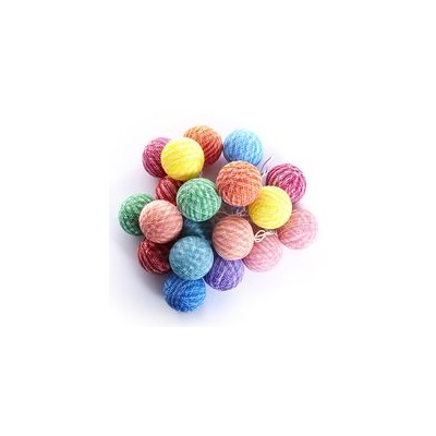 Тайская гирлянда с разноцветными шариками 3,5 м гирлянда 20 шариков / Lightening balls multicolor
