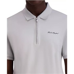 KARL LAGERFELD PARIS Men's Slim Fit Short Sleeve Signature Logo Polo Shirt