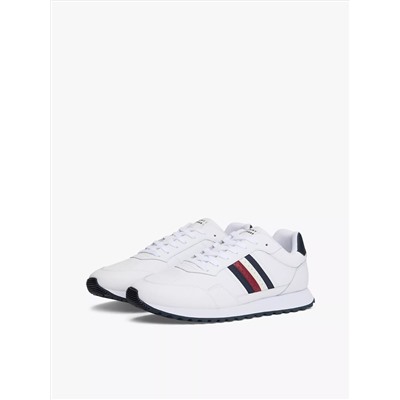 Signature Stripe Leather-Mix Sneaker