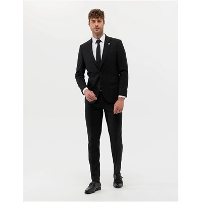Ekose Ekstra Slim Fit Siyah Takım Elbise