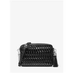 MICHAEL MICHAEL KORS Ginny Woven Leather Crossbody
