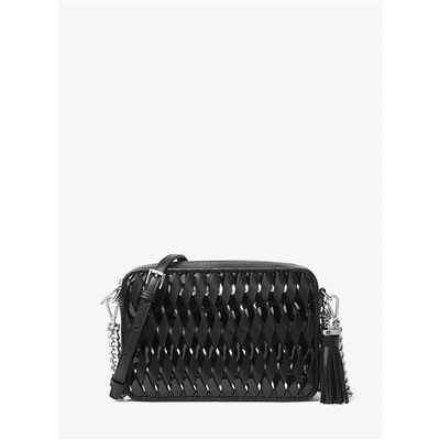 MICHAEL MICHAEL KORS Ginny Woven Leather Crossbody