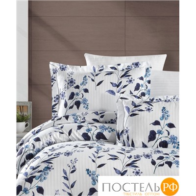 Постельное белье Карвен Stripe Satin с цветным принтом семейное N251-SB013 (7пр.)