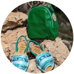 AVARCA MENORQUINA · 377AV · Verde+AB.Z · Pelle · mochila NAPA (630) ENCINA АКЦИЯ