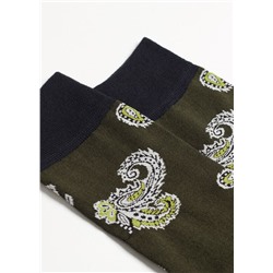 Kurze Herrensocken mit klassischem Muster