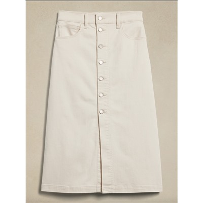 DENIM KNEE-LENGTH SKIRT