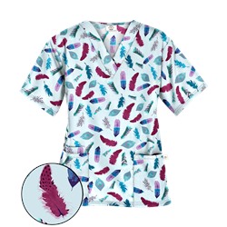 Happy Scrubs® Birds Of A Feather Jazzberry Scrub Top