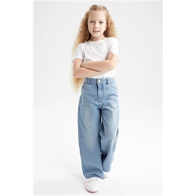 Defacto Kız Çocuk Geniş Paça Jean Pantolon W5915A622SP