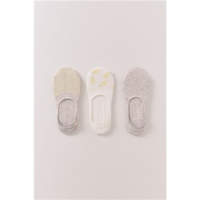 Pack 3 calcetines invisibles print limones