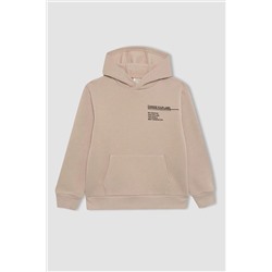 Defacto Erkek Çocuk Kapüşonlu Baskılı Kalın Sweatshirt A9778A823WN