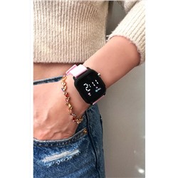 Aqua Di Polo 1987, Unisex Pembe Silikon Dijital Led Kol Saati APWR033307