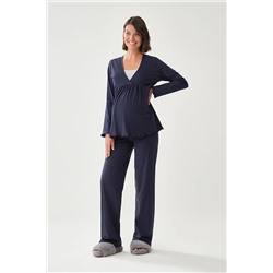 Dagi Lacivert Hamile Pijama Takım 21WW17077BD_LC_42
