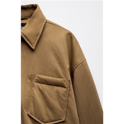 WATER-REPELLENT QUILTED NYLON OVERSHIRT