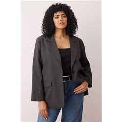 Antrasit Premium Oversize/Bol Kesim Astarlı Dokuma Blazer Ceket TBBAW26AG00007