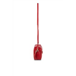 Bandolera de piel Gaby Rojo