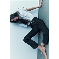 ZW COLLECTION BOOTCUT HIGH-WAIST CROPPED JEANS