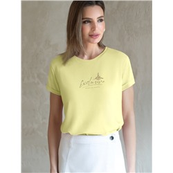 Свободная футболка с принтом из премиального хлопка с эастаном