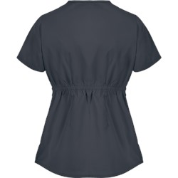 Butter-Soft Scrubs by UA™ Empire Waist Y-Neck Top w/ Rhinestone Detail