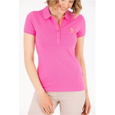 Kadın Pembe Basic Polo Yaka Tişört