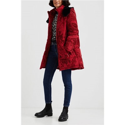 Chaqueta 3/4 acolchada flocado