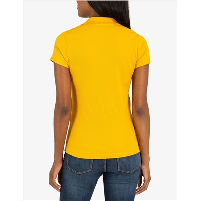 SPLIT NECK RIBBED POLO SHIRT