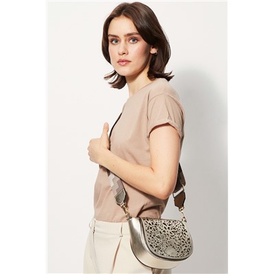Bandolera de piel Kate Dorado