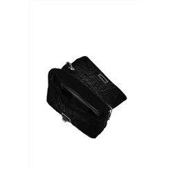 Bandolera de nobuk Negro y plateado - Firenze Artegiani