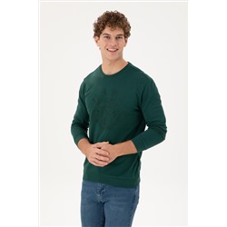 Erkek Koyu Yeşil Sweatshirt