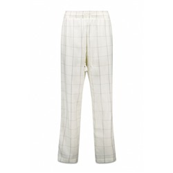 Pantalón largo franela blanco print cuadros