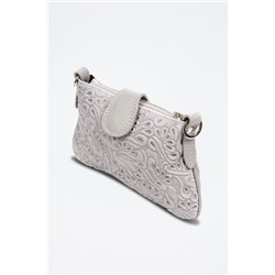 Bandolera de piel Gris claro - Firenze Artegiani