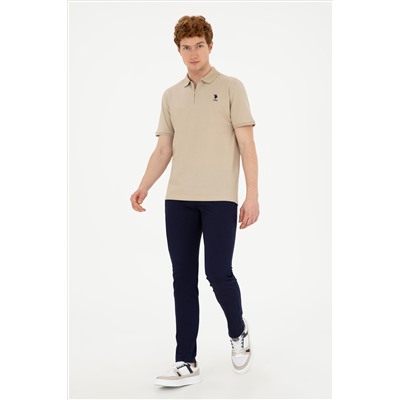 Erkek Regular Fit Polo Yaka Açık Haki Tişört
