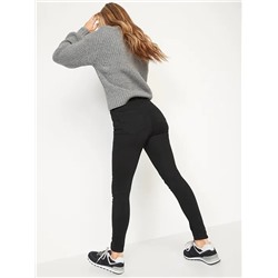 High-Waisted Super Skinny Black Jeans for Women