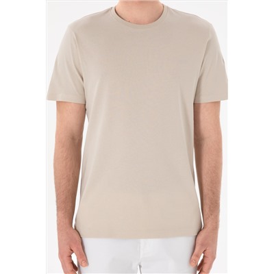 Erkek Regular Fit Bisiklet Yaka Taş Basic Tişört
