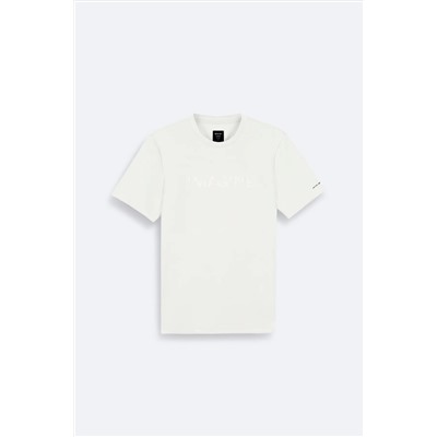 Avva, Erkek Beyaz Polo Yaka Pamuklu Jakarlı T-Shirt A41Y1167