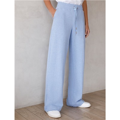 Брюки прямые из премиального футера двухнитки с эластаном